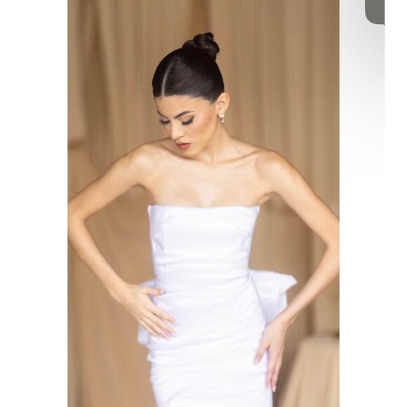 Nookie Strapless White Mini Dress - Picture 5 of 7